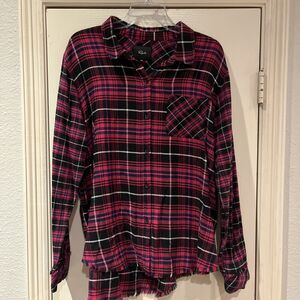 Rails Hunter Button Down Rayon Long Sleeve Shirt XXL Soft Comfy Fringe Details